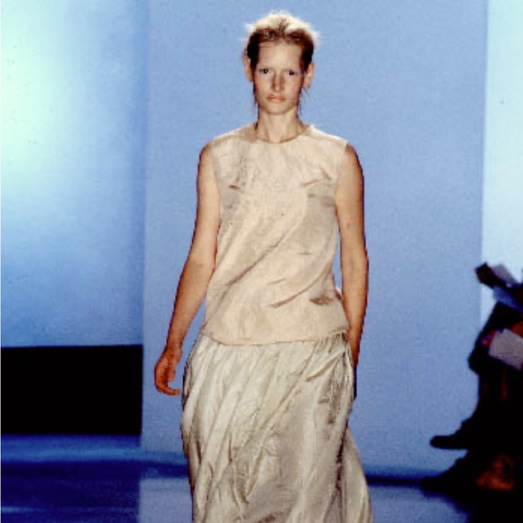 DONNA KARAN COLLECTION Y2K VINTAGE SILK BIAS CUT CRINKLE BLOUSE SIZE 4 US - Picture 8 of 17